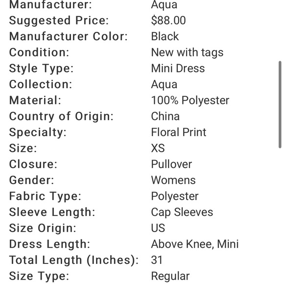 NWT (XS) Black pink floral smocked mini dress ruffle hem double square neck - Picture 7 of 9